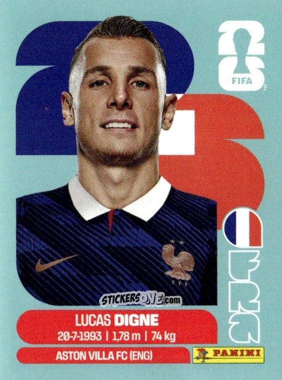 Figurina Lucas Digne - Fifa World Cup 2026. Standard Edition n. FRA8 - Panini