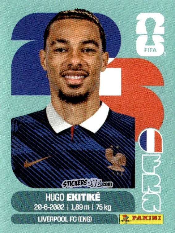 Sticker Hugo Ekitike - Fifa World Cup 2026. Standard Edition n. FRA19 - Panini