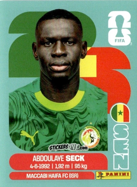 Cromo Abdoulaye Seck - Fifa World Cup 2026. Standard Edition n. SEN5 - Panini