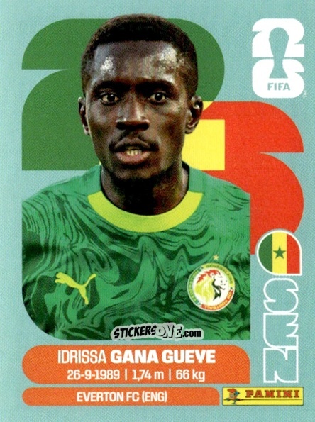 Cromo Idrissa Gana Gueye - Fifa World Cup 2026. Standard Edition n. SEN9 - Panini