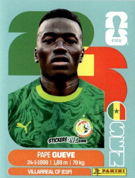 Figurina Pape Gueye - Fifa World Cup 2026. Standard Edition n. SEN11 - Panini