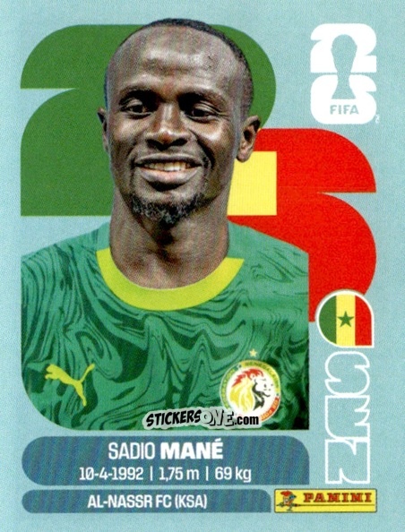 Figurina Sadio Mane - Fifa World Cup 2026. Standard Edition n. SEN15 - Panini