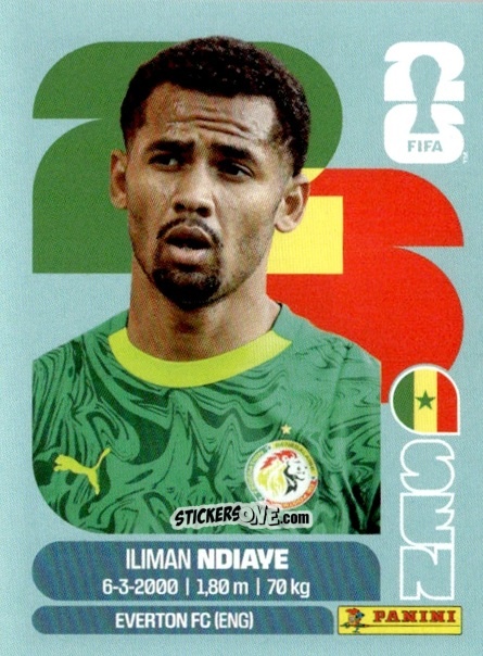 Figurina Iliman Ndiaye - Fifa World Cup 2026. Standard Edition n. SEN18 - Panini
