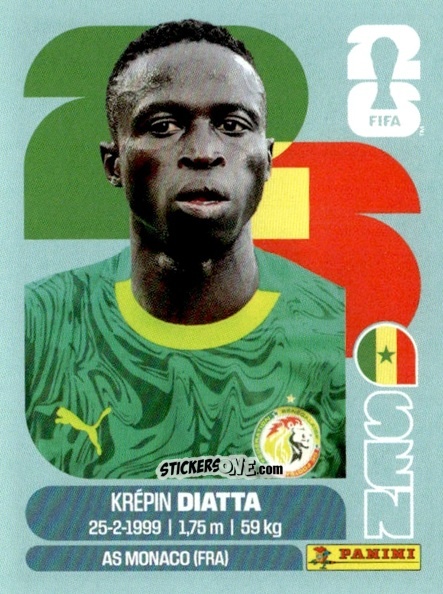 Figurina Krepin Diatta - Fifa World Cup 2026. Standard Edition n. SEN20 - Panini