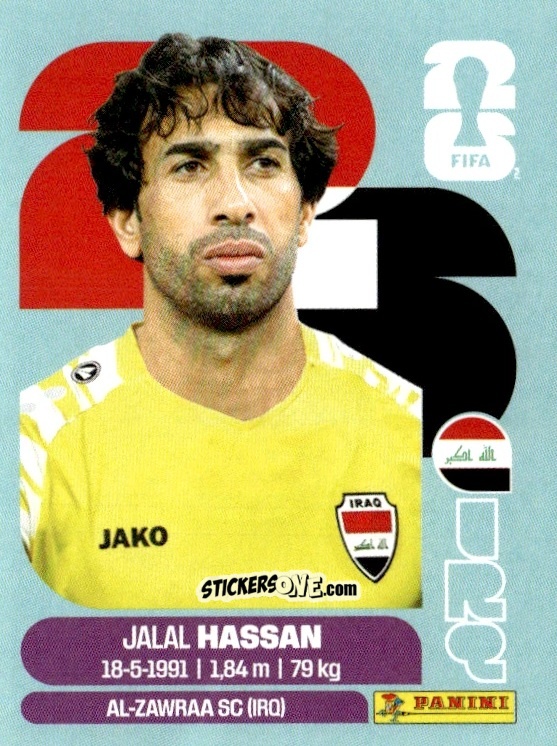 Sticker Jalal Hassan - Fifa World Cup 2026. Standard Edition n. IRQ2 - Panini