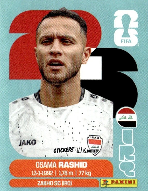 Sticker Osama Rashid - Fifa World Cup 2026. Standard Edition n. IRQ17 - Panini