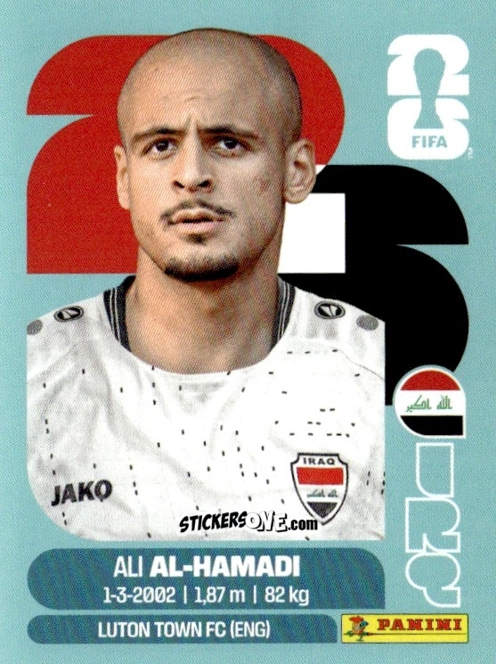 Sticker Ali Al-Hamadi - Fifa World Cup 2026. Standard Edition n. IRQ18 - Panini