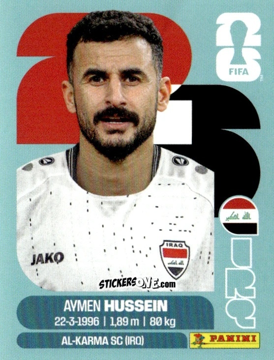Sticker Ayman Hussein - Fifa World Cup 2026. Standard Edition n. IRQ19 - Panini
