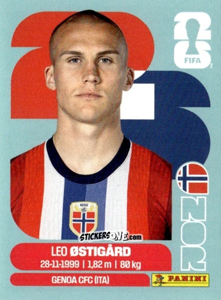 Cromo Leo Ostigård - Fifa World Cup 2026. Standard Edition n. NOR4 - Panini