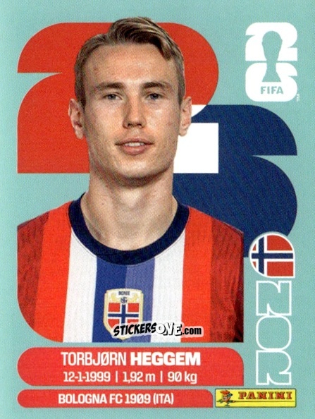 Sticker Torbjørn Heggem - Fifa World Cup 2026. Standard Edition n. NOR8 - Panini