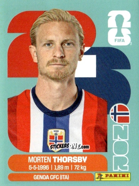 Figurina Morten Thorsby - Fifa World Cup 2026. Standard Edition n. NOR9 - Panini