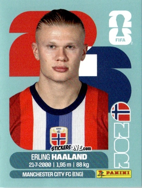 Cromo Erling Haaland - Fifa World Cup 2026. Standard Edition n. NOR15 - Panini