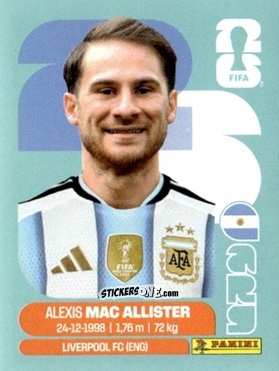 Figurina Alexis Mac Allister - Fifa World Cup 2026. Standard Edition n. ARG9 - Panini