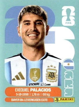 Cromo Exequiel Palacios - Fifa World Cup 2026. Standard Edition n. ARG11 - Panini