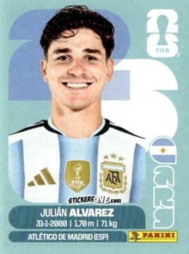 Cromo Julian Alvarez - Fifa World Cup 2026. Standard Edition n. ARG19 - Panini