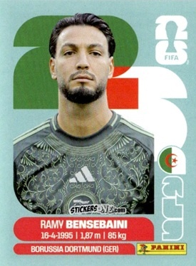 Cromo Ramy Bensebaini - Fifa World Cup 2026. Standard Edition n. ALG3 - Panini