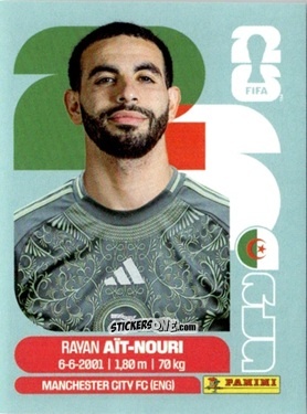 Sticker Rayan Aït-Nouri - Fifa World Cup 2026. Standard Edition n. ALG5 - Panini