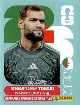 Sticker Mohamed Amine Tougai - Fifa World Cup 2026. Standard Edition n. ALG6 - Panini