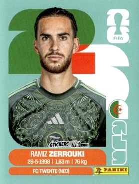 Sticker Ramiz Zerrouki - Fifa World Cup 2026. Standard Edition n. ALG11 - Panini