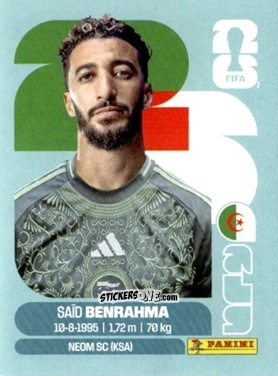 Sticker Said Benrahma - Fifa World Cup 2026. Standard Edition n. ALG16 - Panini