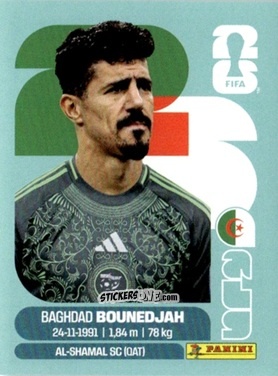 Sticker Baghdad Bounedjah - Fifa World Cup 2026. Standard Edition n. ALG19 - Panini