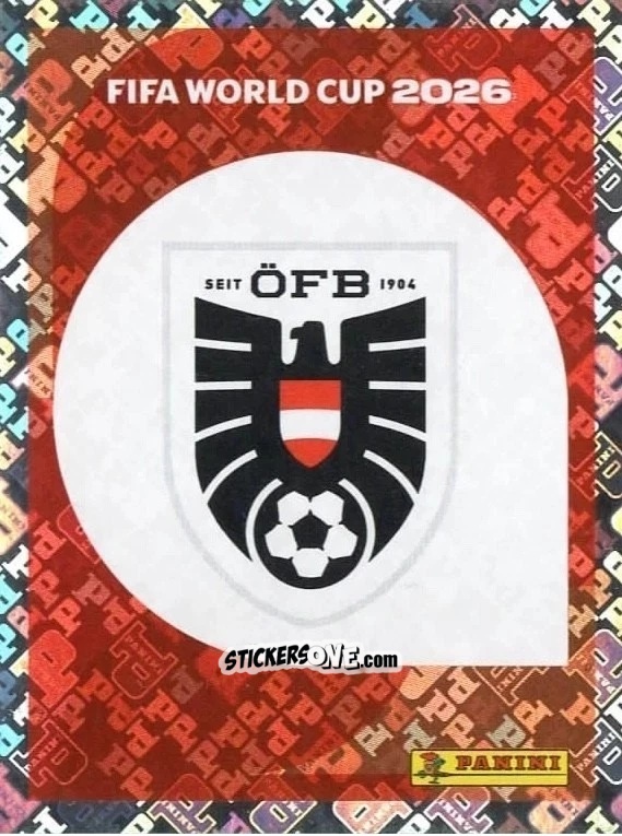 Figurina Emblem - Fifa World Cup 2026. Standard Edition n. AUT1 - Panini