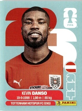 Cromo Kevin Danso - Fifa World Cup 2026. Standard Edition n. AUT5 - Panini