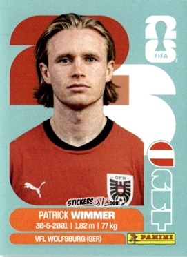 Cromo Patrick Wimmer - Fifa World Cup 2026. Standard Edition n. AUT17 - Panini