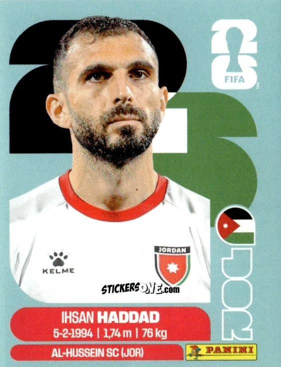 Cromo Ihsan Haddad - Fifa World Cup 2026. Standard Edition n. JOR3 - Panini