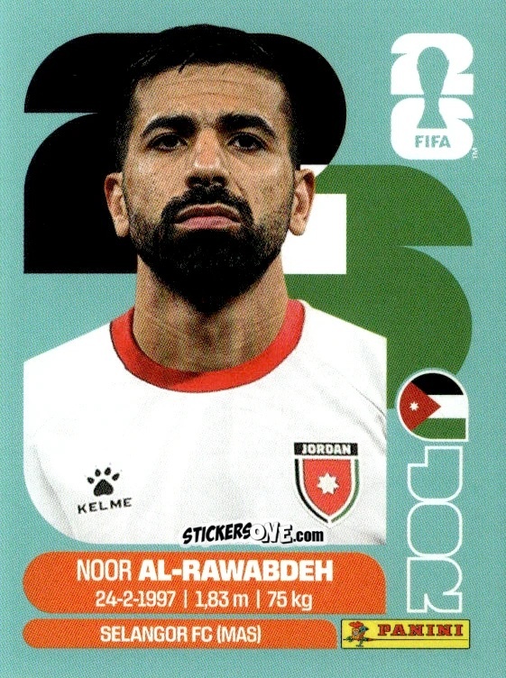 Cromo Noor Al-Rawabdeh - Fifa World Cup 2026. Standard Edition n. JOR11 - Panini