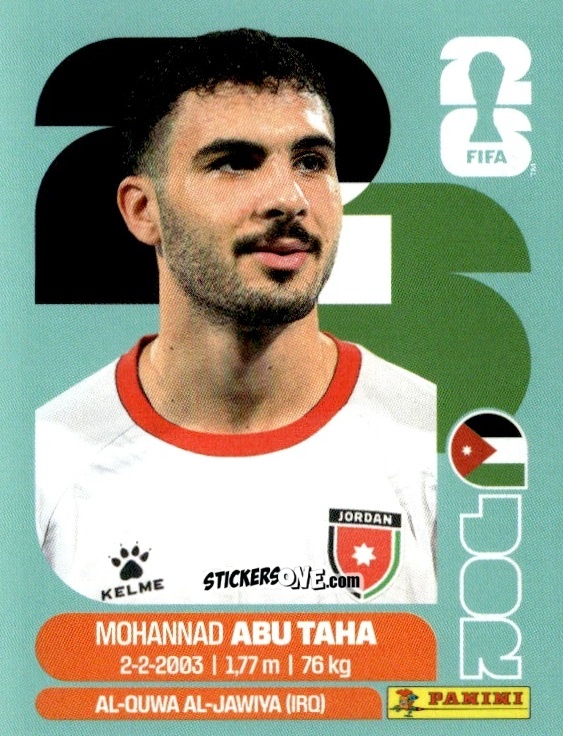 Cromo Mohannad Abu Taha - Fifa World Cup 2026. Standard Edition n. JOR12 - Panini