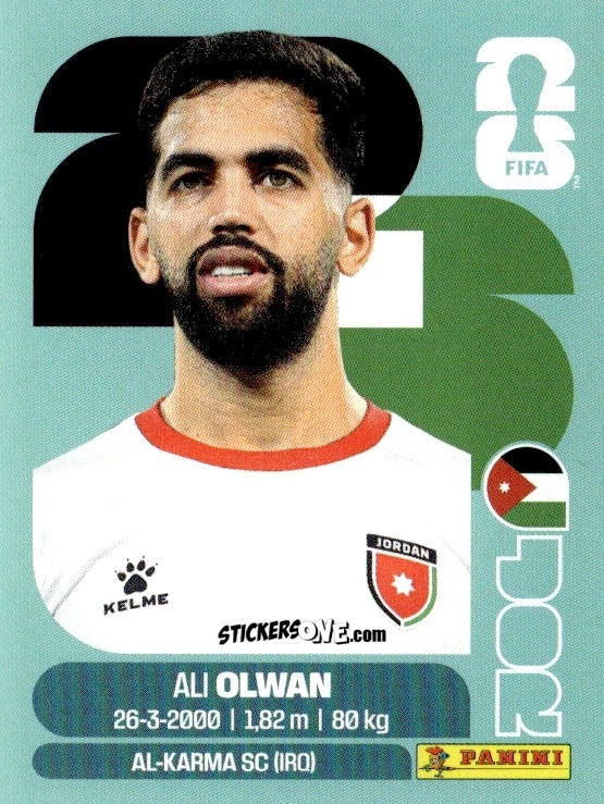 Cromo Ali Olwan - Fifa World Cup 2026. Standard Edition n. JOR18 - Panini