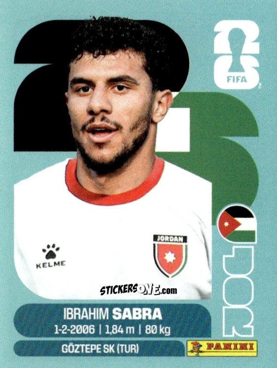Cromo Ibrahim Sabra - Fifa World Cup 2026. Standard Edition n. JOR20 - Panini
