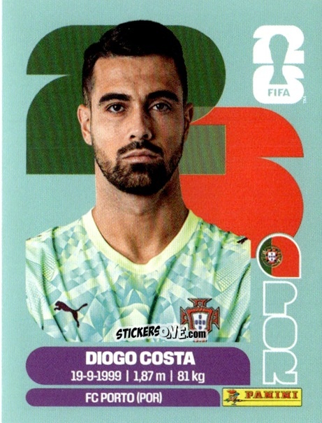 Figurina Diogo Costa - Fifa World Cup 2026. Standard Edition n. POR2 - Panini