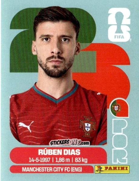 Cromo Ruben Dias - Fifa World Cup 2026. Standard Edition n. POR4 - Panini