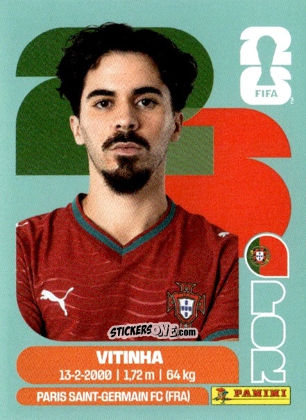 Cromo Vitinha - Fifa World Cup 2026. Standard Edition n. POR12 - Panini