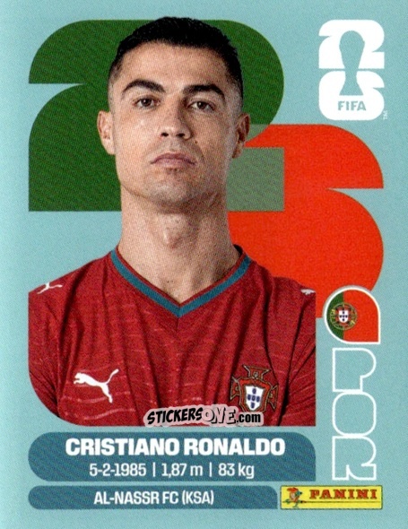 Sticker Cristiano Ronaldo - Fifa World Cup 2026. Standard Edition n. POR15 - Panini