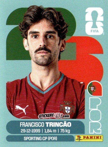 Figurina Francisco Trincao - Fifa World Cup 2026. Standard Edition n. POR16 - Panini