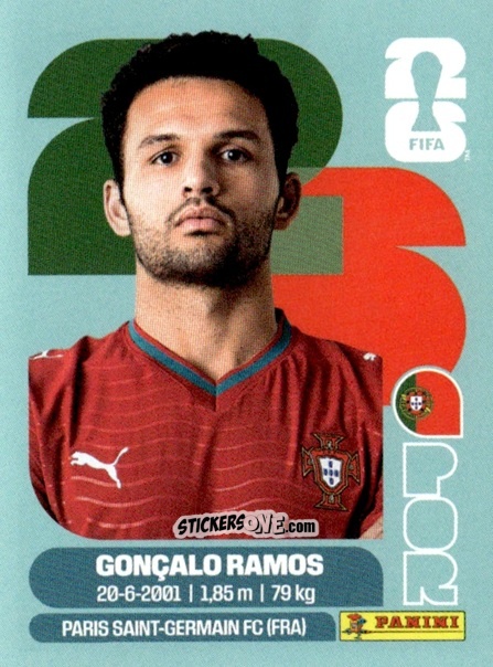 Cromo Gonçalo Ramos - Fifa World Cup 2026. Standard Edition n. POR18 - Panini
