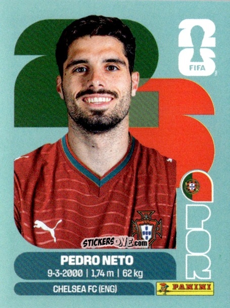Figurina Pedro Neto - Fifa World Cup 2026. Standard Edition n. POR19 - Panini