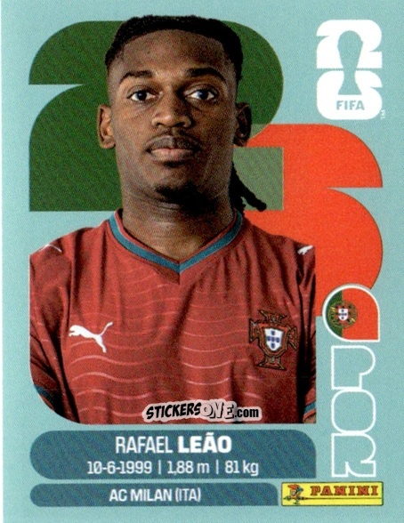 Figurina Rafael Leão - Fifa World Cup 2026. Standard Edition n. POR20 - Panini