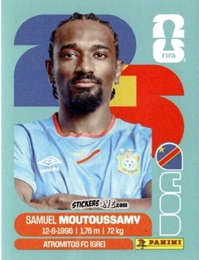Cromo Samuel Moutoussamy - Fifa World Cup 2026. Standard Edition n. COD11 - Panini