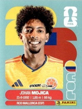 Figurina Johan Mojica - Fifa World Cup 2026. Standard Edition n. COL7 - Panini