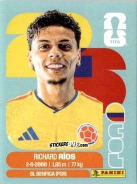 Figurina Richard Rios - Fifa World Cup 2026. Standard Edition n. COL12 - Panini
