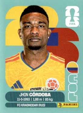 Figurina Jhon Cordoba - Fifa World Cup 2026. Standard Edition n. COL18 - Panini