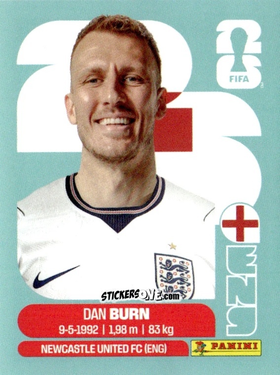 Cromo Dan Burn - Fifa World Cup 2026. Standard Edition n. ENG8 - Panini