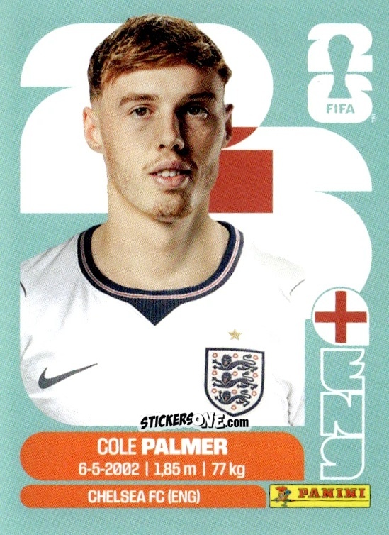 Figurina Cole Palmer - Fifa World Cup 2026. Standard Edition n. ENG12 - Panini