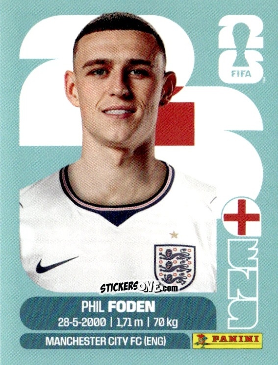 Sticker Phil Foden - Fifa World Cup 2026. Standard Edition n. ENG16 - Panini