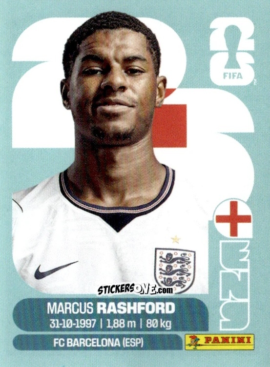 Sticker Marcus Rashford - Fifa World Cup 2026. Standard Edition n. ENG19 - Panini