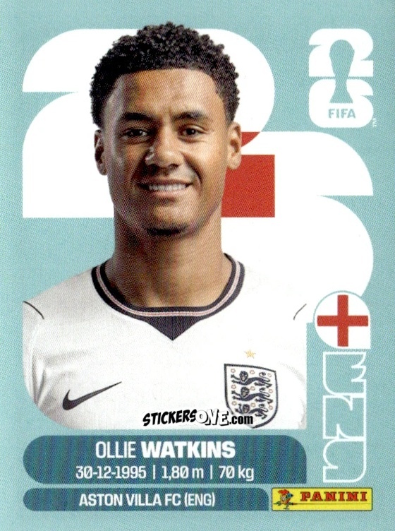Figurina Ollie Watkins - Fifa World Cup 2026. Standard Edition n. ENG20 - Panini